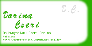 dorina cseri business card